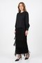 Skirt with Tassel Detail Tunic Skirt Set 10548 Black