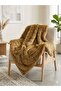 Plush Cover Non-Slip Sofa Cover Tibetan Sofa Cover 200X75 Golden Yellow Coffee Melted Brown - 2