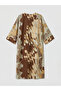 Seray New Season V-Neck Ethnic Patterned Dress - 5