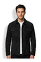 Men's Premium Suede Look Slim Fit Seasonal Jacket - Jean Jacket Model with Snap Buttons