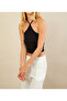 Women's Black Beaded Detailed Open Back Blouse App1245-90 - 3