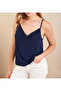 Women's Navy Blue Degaje Collar Blouse App1286-90 - 2
