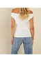 Women's White Boat Neck Blouse App1288 - 5