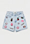 Women's Ice 4S6-3 Relax Mom Fit Emoji Embroidery Detailed Special Design Denim Shorts - 2