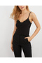Women's Black Lace Crop Athlete Blouse App1192 - 2