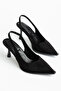 Women's Brown Suede Pointed Toe Stylish Heeled Stiletto Shoes - 2