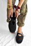 Sunder Black Tape Detail Straw Women's Slippers - 3