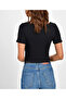 Women's Black Double-Breasted Crop Blouse App1109 - 3