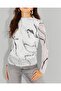 Women's White Gathered Lined Tulle Blouse App1231 - 2
