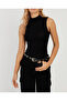 Women's Black Sleeveless Blouse App1260 - 2