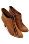 584058 Women's Suede Faux Leather Heeled Boots - 4