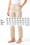 Women's Ankle Length Fabric Trousers 01 Cream - 3