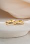 Zircon Stone Gold Color 15 mm Hoop Tamtur Earrings - 4