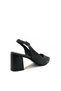 Genuine Leather Matte Black Color Thick Heel 35-36-37-38-39-40-41 Size Women's Heeled Shoes - 5