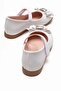 Non-Slip Stoned Bowknot Children's Shoes White Skin - 5