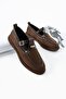 Novento Women's Buckle Elastic Loafer Brown Suede - 6