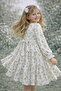 Girl's Floral Patterned Dress with Collar and Buttons - Stylish Collection