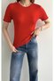 Lace Detail Short Sleeve Viscose Knitwear Blouse - 4