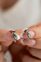 Mystical Topaz Stone Gold Color 15 mm Hoop Earrings - 2