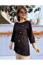 Linen Textured Cotton Blouse Black - 4