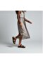 Brown Suede Genuine Leather Pin-Banded Women's Thick-Soled Sandals Slippers