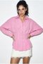 Women's Pink Pleated Waist-Fitted Poplin Shirt 343 60286048 - 2