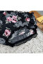 سروال داخلي نسائي مزين بالتفاصيل من التول المكشكش |   شيفون فاخر |   نمط الزهور والفهد - 3