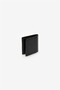 Men's Leather Unfolded Wallet with Folded Card Compartments, Ck Pattern, Black - 3