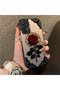 Samsung Galaxy A32 Compatible Silicone Edge Hard Back Anti-Fall Phone Case Rose Pattern