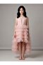 Girl's Short Front, Long Back, Layered Tulle Evening Dress - 2