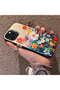 iPhone 13 Pro Max Compatible Silicone Edge Hard Back Anti-Fall Phone Case Flower Pattern - 2