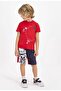 Rolypoly red junior boys bermuda set - 3