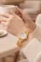 Women's Minimal Round Straw Cord Gold Women's Wristwatch Elegant & Stylish 2026 - 3