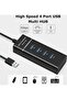 موزع USB بأربعة منافذ باللون الأسود - 4