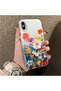 iPhone XS Max Compatible Silicone Edge Hard Back Anti-Fall Phone Case Flower Pattern