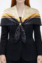 Choose Your Style Black Striped Polka Dot Scarf / Bandana / Accessory / Shawl 90X90 cm