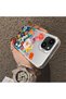 iPhone 13 Mini Compatible Silicone Edge Hard Back Anti-Fall Phone Case Flower Pattern - 3