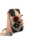 Redmi Note 12 Pro 5g Compatible Silicone Edge Hard Back Anti-Fall Phone Case Rose Pattern - 3