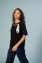 Cotton T-Shirt with Scarf Detail - 3