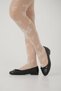 Leather Women's Ballerina Shoes with Bow Buckle, Round Toe, Comfortable Non-Slip Sole - 5