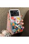 iPhone 17 Pro Max Compatible Silicone Edge Hard Back Anti-Fall Phone Case Flower Pattern