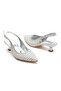 Silver Women's Pearl Evening Shoes