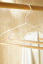 3-Piece Wooden Supported Matte White Color Metal Clothes Hanger, Garment Hanger 19.5X42X0.34 - 5