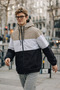 Men's Colorful Trendy White Zippered Raincoat - 2