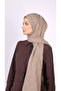 Patterned Silky Cotton Shawl Beige - 2