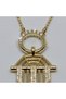 316L Steel Earrings Tarnish Resistant Jewelry Gold Color Zircon Stone 58cm Chain Serenay Leyla Women's Necklace - 4