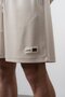 Men's Polo Collar Regular Fit T-Shirt Shorts Set Beige - 6