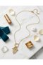 316L Steel Earrings Tarnish Resistant Jewelry Gold Color Zircon Stone 58cm Chain Serenay Leyla Women's Necklace - 5