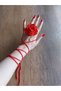 Hand Knitted Rose Neck Collar Bracelet Waist Accessory Vintage Accessory