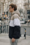 Men's Colorful Trendy White Zippered Raincoat - 3